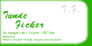 tunde ficker business card